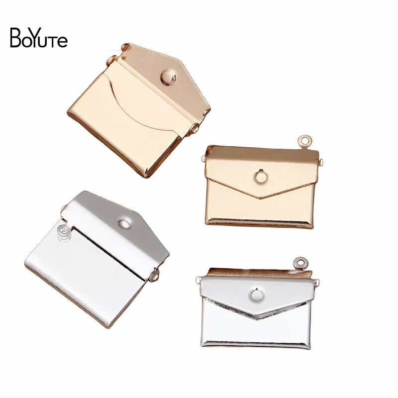 BoYuTe 15*20MM Envelope Photo Locket Pendant Vintage Charms