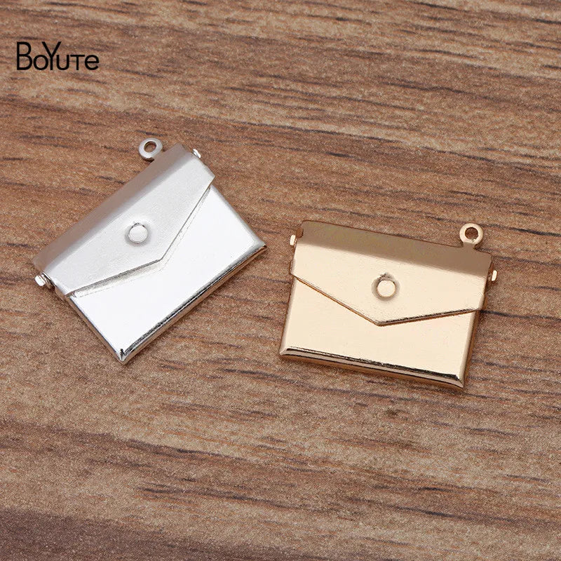BoYuTe 15*20MM Envelope Photo Locket Pendant Vintage Charms