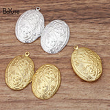 BoYuTe 16*24*4MM Metal Brass Floating Oval Locket for DIY Photo Pendant