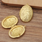 BoYuTe 16*24*4MM Metal Brass Floating Oval Locket for DIY Photo Pendant