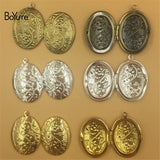 BoYuTe 16*24*4MM Metal Brass Floating Oval Locket for DIY Photo Pendant