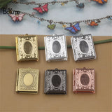 BoYuTe 19*26MM Rectangle Locket Photo Pendant Charms