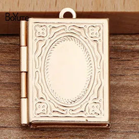 BoYuTe Rectangle Locket Photo Book Pendant Charms