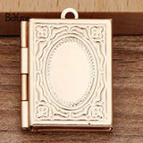 BoYuTe Rectangle Locket Photo Book Pendant Charms