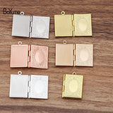 BoYuTe Rectangle Locket Photo Book Pendant Charms