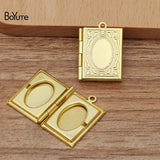 BoYuTe 19*26MM Rectangle Locket Photo Pendant Charms