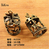 BoYuTe Horse Pendant Charms 19*37MM Antique Bronze Plated
