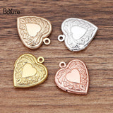 BoYuTe 20*23*4MM Heart Shaped Photo Locket Charms Pendant