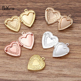 BoYuTe 20*23*4MM Heart Shaped Photo Locket Charms Pendant