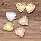 BoYuTe 20*23*4MM Heart Shaped Photo Locket Charms Pendant
