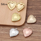 BoYuTe 20*23*4MM Heart Shaped Photo Locket Charms Pendant