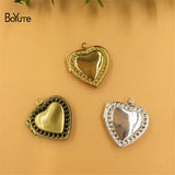 BoYuTe Heart Locket Pendant Metal Brass Charms 20*4.5MM 10 Pieces/Lot