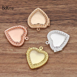 BoYuTe Heart Locket Pendant Metal Brass Charms 20*4.5MM 10 Pieces/Lot