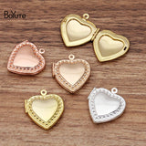 BoYuTe Heart Locket Pendant Metal Brass Charms 20*4.5MM 10 Pieces/Lot