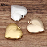 BoYuTe 20MM Metal Brass Heart Floating Locket Pendant Charms - Lot of 10