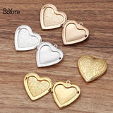 BoYuTe 20MM Metal Brass Heart Floating Locket Pendant Charms - Lot of 10