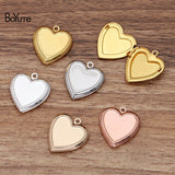 BoYuTe Brass Heart Shaped Memory Locket Pendant 22*5MM