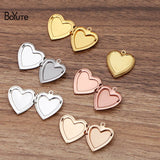 BoYuTe Brass Heart Shaped Memory Locket Pendant 22*5MM