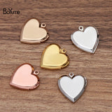 BoYuTe Brass Heart Shaped Memory Locket Pendant 22*5MM