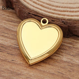 BoYuTe Brass Heart Shaped Memory Locket Pendant 22*5MM