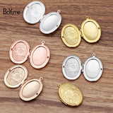 BoYuTe 23*29MM Oval Photo Locket Pendant Vintage Jewelry