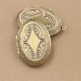 BoYuTe Oval Floating Locket Pendant Brass Photo Locket