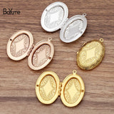 BoYuTe Oval Floating Locket Pendant Brass Photo Locket