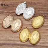 BoYuTe Oval Floating Locket Pendant Brass Photo Locket