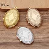 BoYuTe Oval Floating Locket Pendant Brass Photo Locket