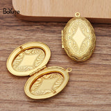 BoYuTe Oval Floating Locket Pendant Brass Photo Locket