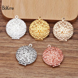 BoYuTe Round Filigree Locket Pendant Vintage Jewelry Brass 27MM