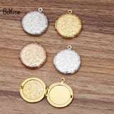 BoYuTe 27MM Round Metal Brass Photo Locket Pendant