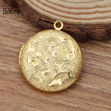 BoYuTe 27MM Round Metal Brass Photo Locket Pendant - 10 Pieces/Lot
