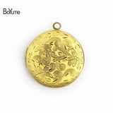 BoYuTe 27MM Round Metal Brass Photo Locket Pendant