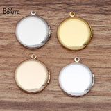 BoYuTe 27MM Round Metal Brass Photo Locket Pendant