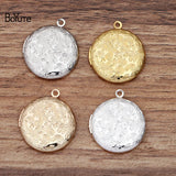 BoYuTe 27MM Round Metal Brass Photo Locket Pendant - 10 Pieces/Lot