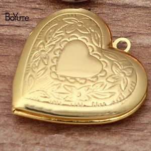 BoYuTe 28MM Metal Heart Shaped Floating Locket Charms Pendant