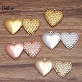 10Pcs 29x27x7MM Brass Heart Locket Pendant DIY Jewelry Accessories
