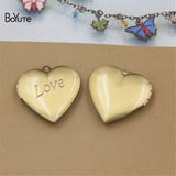 BoYuTe Love Locket Pendant 29*27MM Heart Shape DIY Hand Open Photo Jewelry