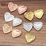 BoYuTe Love Locket Pendant 29*27MM Heart Shape DIY Hand Open Photo Jewelry