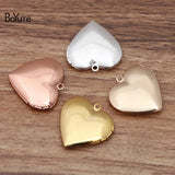 BoYuTe Love Locket Pendant 29*27MM Heart Shape DIY Hand Open Photo Jewelry