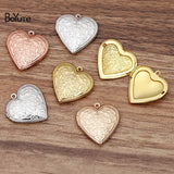 BoYuTe 29MM Metal Brass Heart Locket Pendant Vintage Jewelry Floating