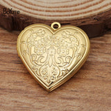 BoYuTe 29MM Metal Brass Heart Locket Pendant Vintage Jewelry Floating