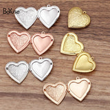 BoYuTe 29MM Metal Brass Heart Locket Pendant Vintage Jewelry Floating