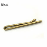BoYuTe 3*52MM Metal Brass Tie Clip Classic Tie Clips for Men
