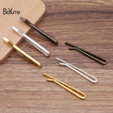 BoYuTe 3*52MM Metal Brass Tie Clip Classic Tie Clips for Men