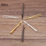BoYuTe 3*52MM Metal Brass Tie Clip Classic Tie Clips for Men
