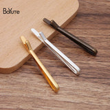 BoYuTe 3*52MM Metal Brass Tie Clip Classic Tie Clips for Men