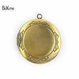 BoYuTe 32*6MM Metal Brass Round Locket Pendant for Jewelry Making