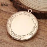 BoYuTe 32*6MM Metal Brass Round Locket Pendant for Jewelry Making